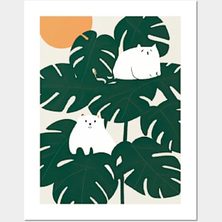 Cats on Leafs Posters and Art